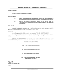 ASAMBLEA LEGISLATIVA - REPUBLICA DE EL SALVADOR