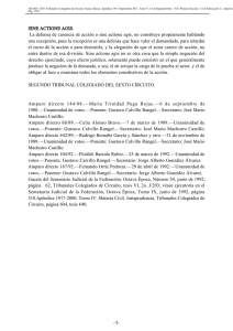 SINE ACTIONE AGIS. La defensa de carencia de acción o sine