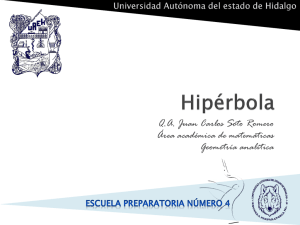 Hipérbola - Universidad Autónoma del Estado de Hidalgo