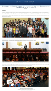 Entrega de Becas a los Estudiantes de los Diferentes