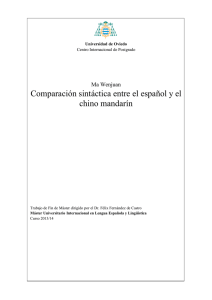 Comparación sintáctica entre el español y el chino mandarín