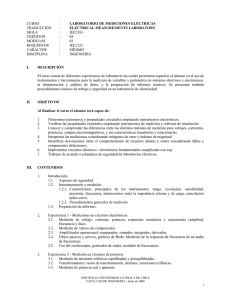 CURSO : LABORATORIO DE MEDICIONES ELÉCTRICAS