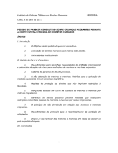 pedido de parecer consultivo sobre crianças migrantes perante a