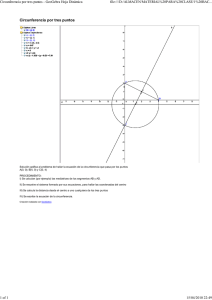 Circunferencia que pasa por tres puntos