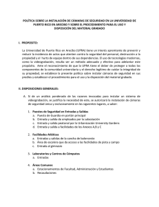 política sobre la instalación de cámaras de seguridad en la