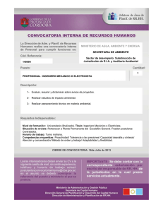 Profesional Ingeniero Mecánico o Electricista