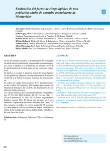 Evaluación del factor de riesgo lipídico de una población adulta de