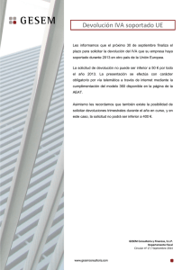 Devolución IVA soportado UE