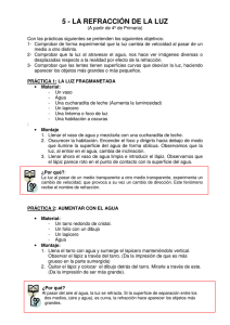 5 - LA REFRACCIÓN DE LA LUZ