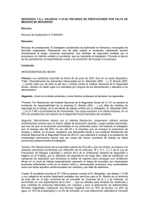 SENTENCIA TSJ VALENCIA 11-VI-02: RECARGO DE