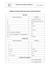 Nueva Formulación Inorganica