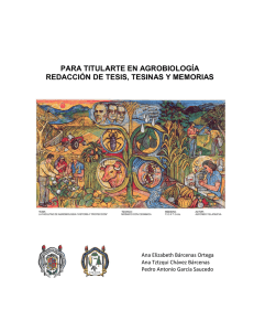 Guía para Titulación en Agrobiología: Tesis, Tesinas y Memorias