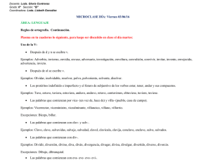 Reglas de Ortografía Uso de la V - 6to Grado