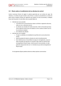 Efecto valvulas sobre rendimiento