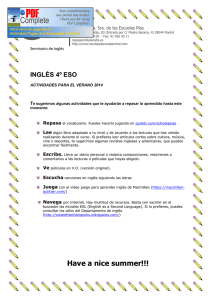 inglés 4º eso - Ntra. Sra. de las Escuelas Pías