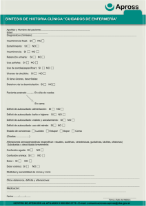 Cuidados de enfermeria - Sintesis de historia clinica
