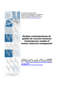 Modelos contemporáneos de gestión de recursos humanos