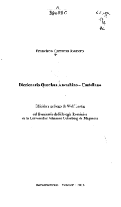 Diccionario Quechua Ancashino-Castellano