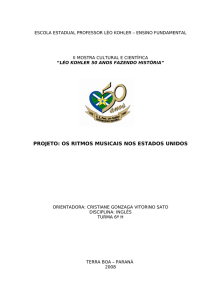projeto: os ritmos musicais nos estados unidos