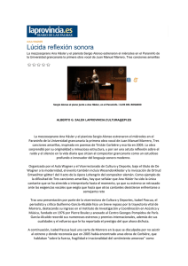 Lúcida reflexión sonora