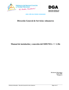 Manual de Instalación y Conexión del SIDUNEA ++ 1.18e