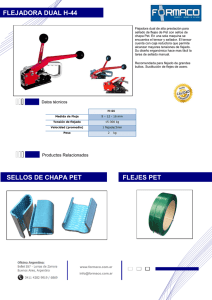 FLEJADORA DUAL H-44 SELLOS DE CHAPA PET FLEJES PET