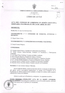 cousno DE GOBIERNO ns LA CIUDAD AUTÓNOMA DE MEL¡LLA