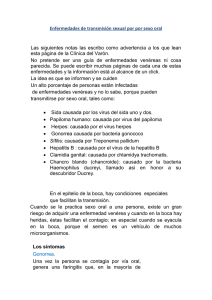 Enfermedades de transmision sexual por sex