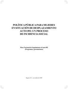 política pública para mujeres en situación de