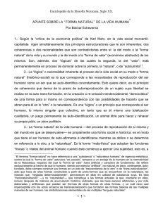 “ FORMA NATURAL” DE LA VIDA HUMANA Por Bolívar