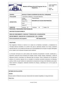 Modelo del Desarrollo del Programa de una Asignatura