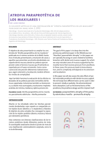 atrofia paraprotética de los maxilares i