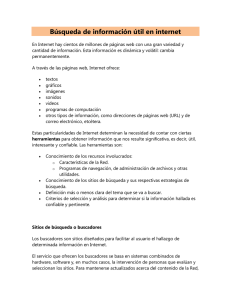 Búsqueda de información útil en internet