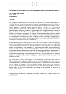 Perspectivas hermenéuticas acerca de la filosofía