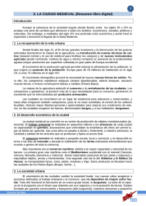 Resumen del tema 3 libro digital (La ciudad medieval y ejercicios