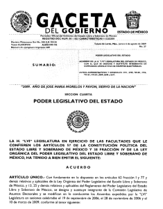 “LVI” Legislatura del Estado de México, con el que se designa y