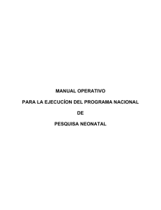 Manual del Programa de Pesquisa Neonatal - Venezuela