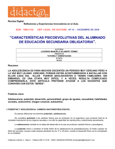 Adolescencia y ESO: Características Psicoevolutivas del Alumnado