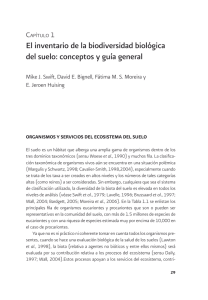 1. El inventario de la biodiversidad biológica del suelo: conceptos y