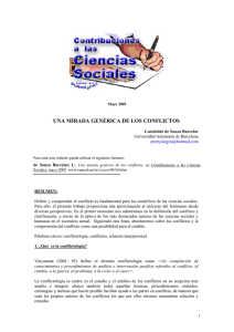 Conflictología: Una Mirada Genérica de los Conflictos