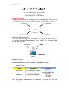 QUIMICA ANALITICA I