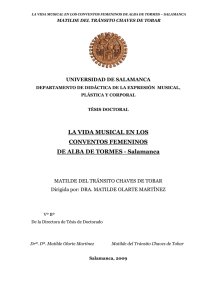 LA VIDA MUSICAL EN LOS CONVENTOS FEMENINOS