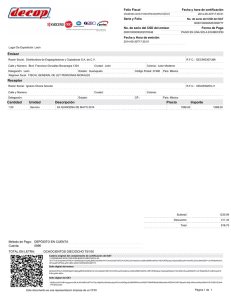Emisor Receptor Descripción Precio Importe Unidad Cantidad