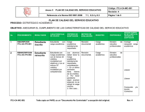ANEXO 5 PLAN DE CALIDAD DEL SERVICIO EDUCATIVO