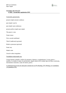 present simple /present continuos past simple/ used