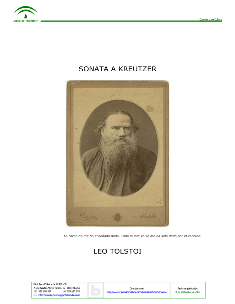 the kreutzer sonata by leo tolstoy