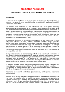 INFECCIONES URINARIAS, TRATAMIENTO CON METALES