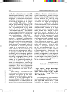 novela. Con particular lucidez y una sólida fundamentación