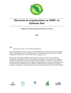 Directorio de organizaciones en MIRC en Quintana Roo