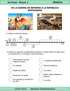 Historia de México: Guerra de Reforma a la República Restaurada